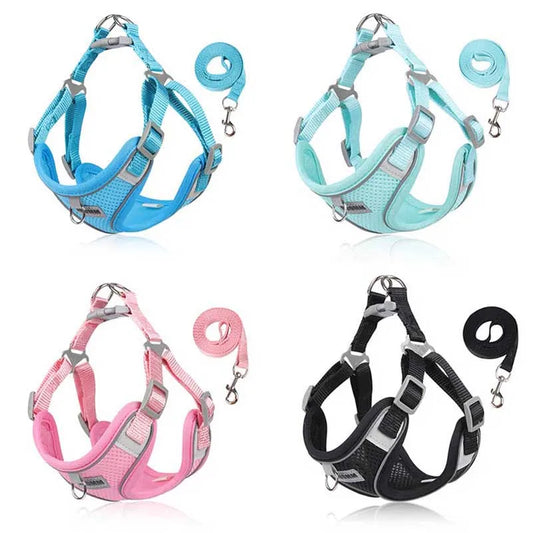 Dog Harness Clothes Vest for Small Medium Dogs Harness Leash Set Puppy Chest Strap Chihuahua Bulldog Walking Straps Pet Supplies