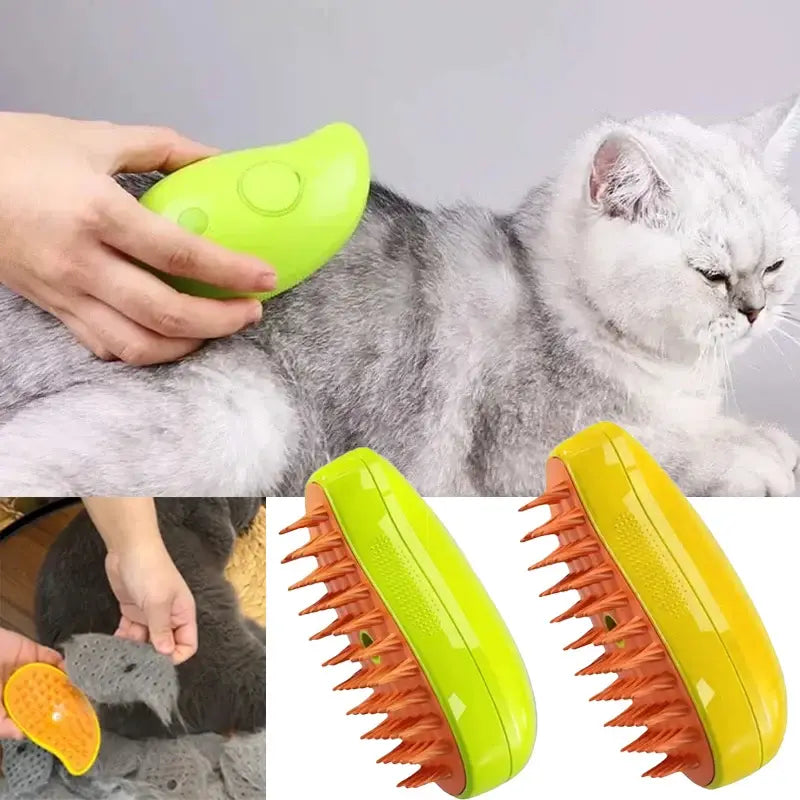 Electric Cat Steam Brush Grooming Aid